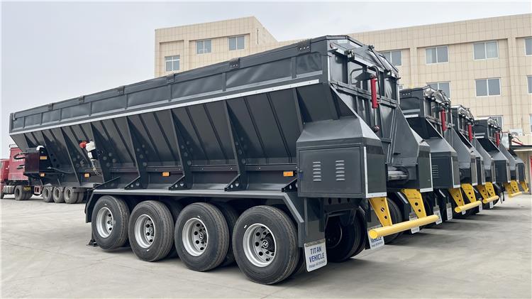 40CBM Conveyor Belt Tippers Trailer for Sale In Ghana