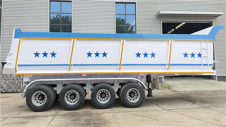4 Axle 80 Ton Dump Semi Trailer for Sale In Guyana