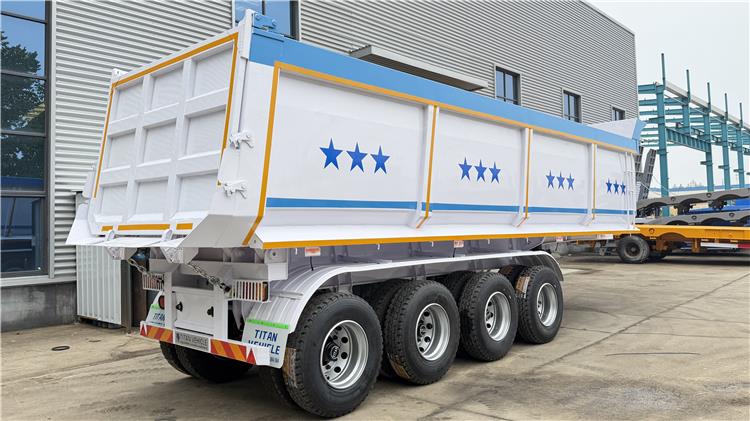 4 Axle 80 Ton Dump Semi Trailer for Sale In Guyana