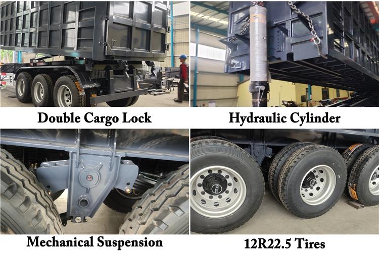 3 Axle 80 Ton Dump Semi Trailer for Sale In Mali