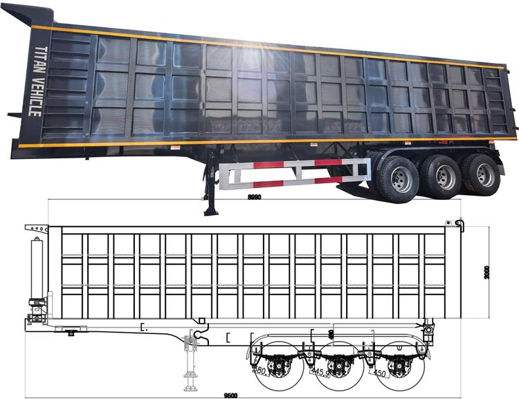3 Axle 80 Ton Dump Semi Trailer for Sale In Mali