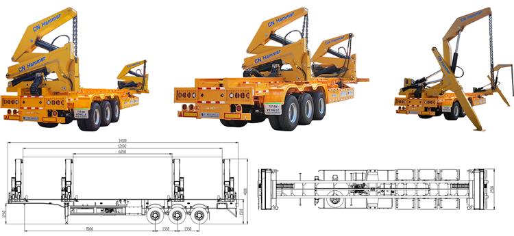 45 Ton CN Hammar Side Loader Trailer for Sale in Papua New Guinea