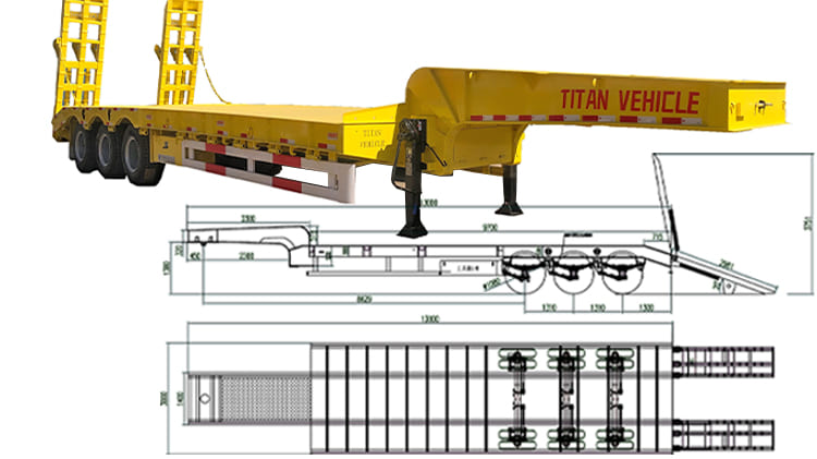 3 Axle Low Bed Trailer Price Manufacturers for Sale in Nigeria