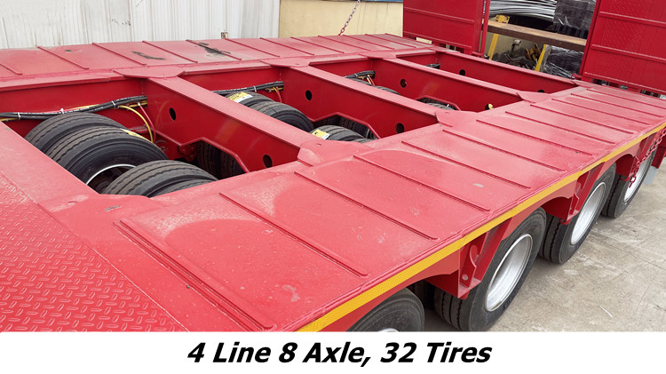 4 Line 8 Axle 150 Ton Lowbed Trailer for Sale in Nigeria