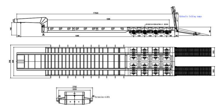 4 Line 8 Axle 150 Ton Lowbed Trailer for Sale in Nigeria