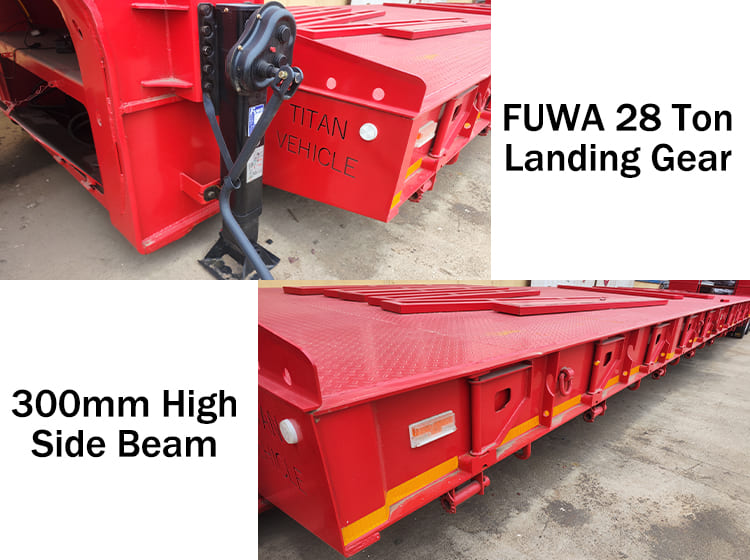 150 Ton 4 Lines 8 Axle Lowbed Trailer Truck for Sale in Tanzania