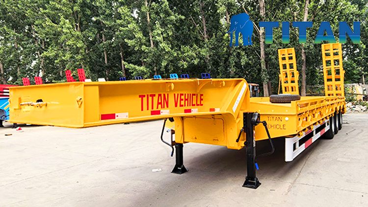 Titan 3 Axle 80 Ton Low Bed Semi Trailer for Sale in Nigeria