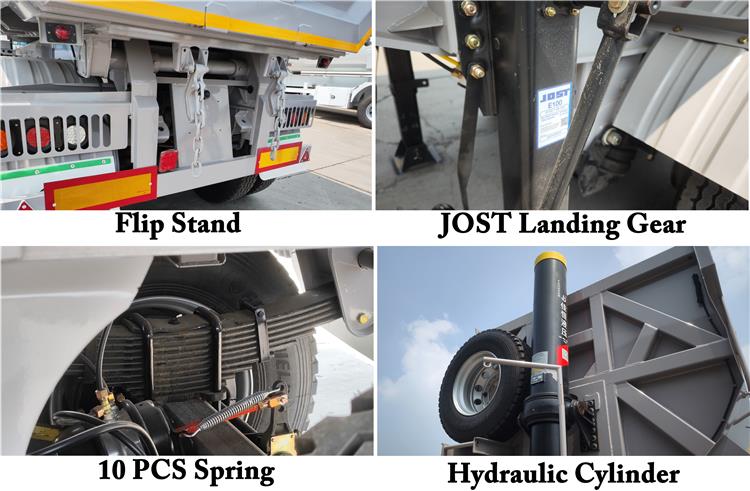 Heavy Duty Hydraulic 6 Axle 45 Cubic Dump Trailer For Sale In Ghana