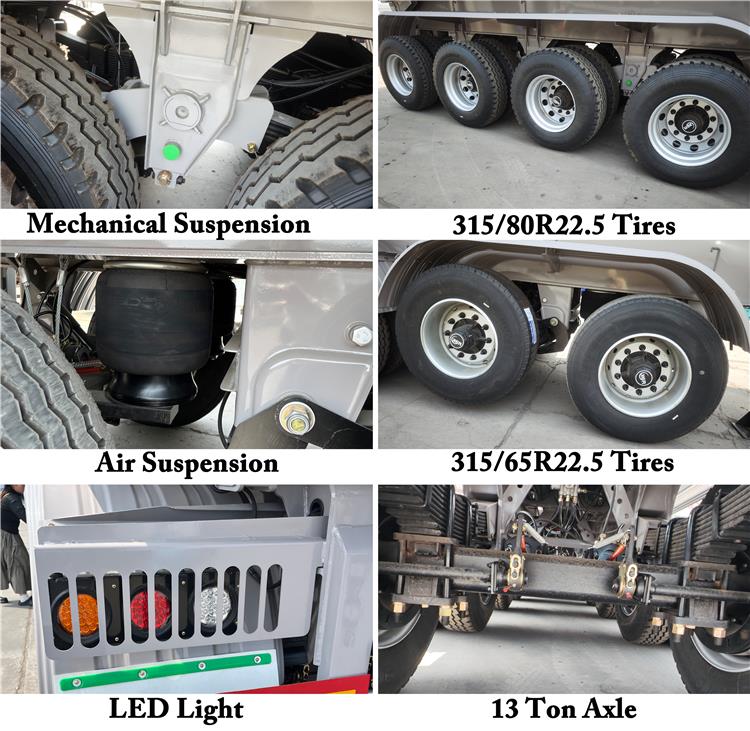 Heavy Duty Hydraulic 6 Axle 45 Cubic Dump Trailer For Sale In Ghana