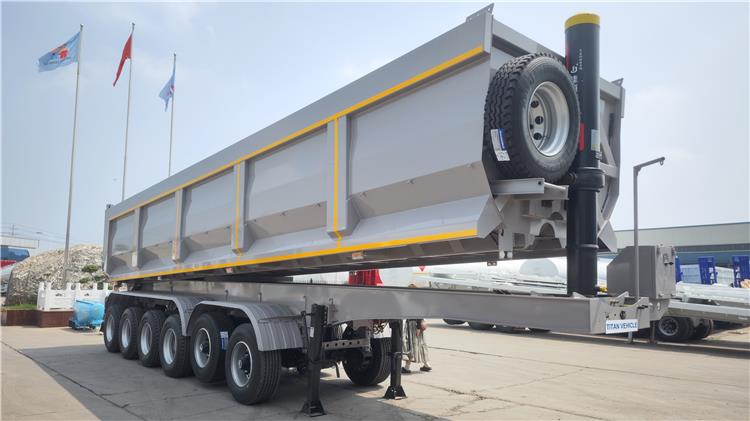 Heavy Duty Hydraulic 6 Axle 45 Cubic Dump Trailer For Sale In Ghana