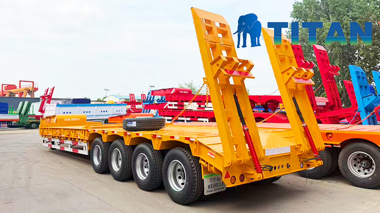 Titan 4 Axle Low Bed Truck Trailer for Sale in Nigeria