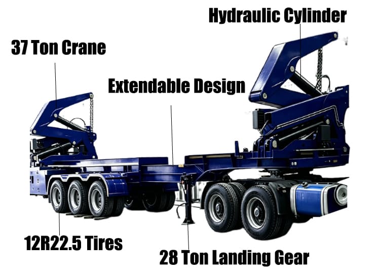 45 Ton Extendable Container Side Lifter Trailer for Sale in Guyana
