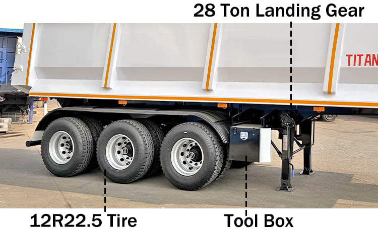 Tri Axle Semi Tipper Trailer for Sale in Senegal