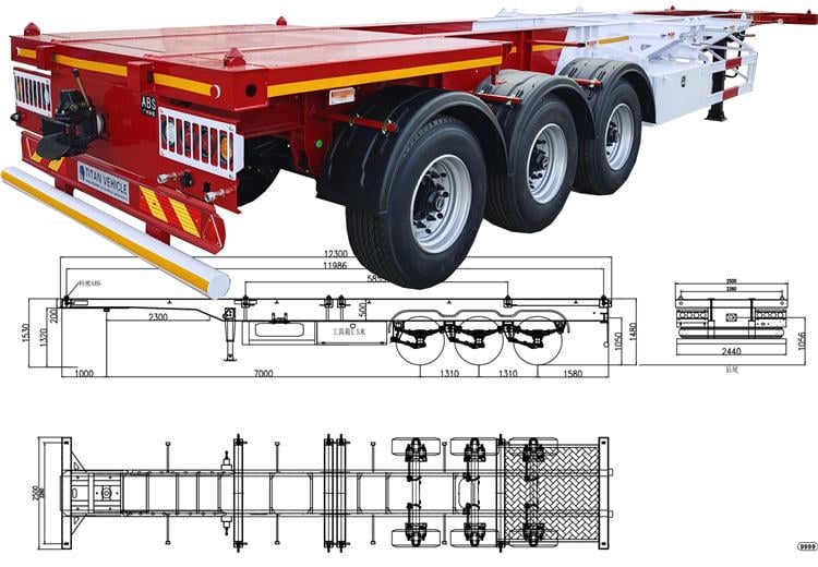 40 ft Chassis Trailer for Sale In Jamaica