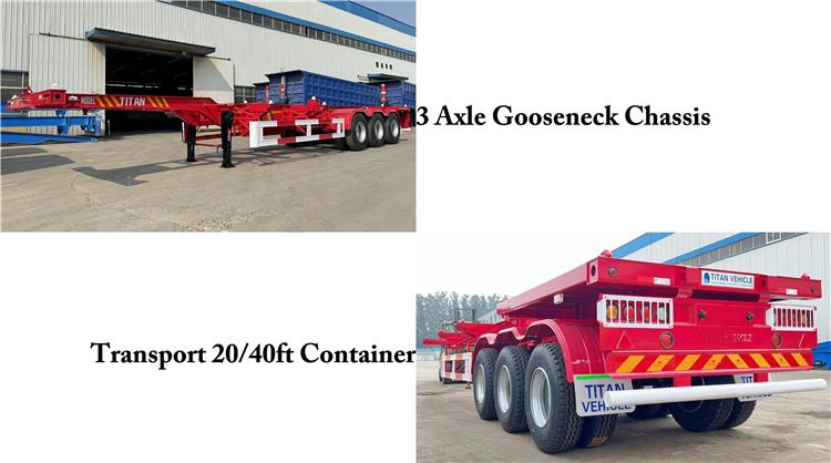 3 Axle 40' Gooseneck Chassis Trailer for Sale In Jamaica