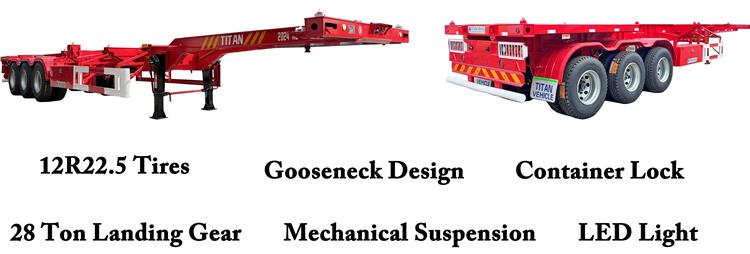 3 Axle 40' Gooseneck Chassis Trailer for Sale In Jamaica