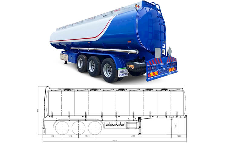 Titan 3 Axle Fuel Tanker Trailer for Sale in Guinea