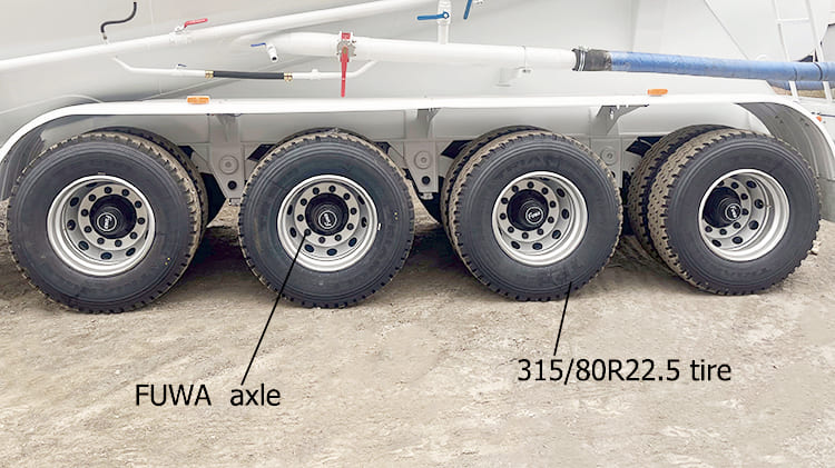 TITAN 4 Axle 50CBM Bulk Cement Tank Semi Trailer for Sale in Ndola, Zambia