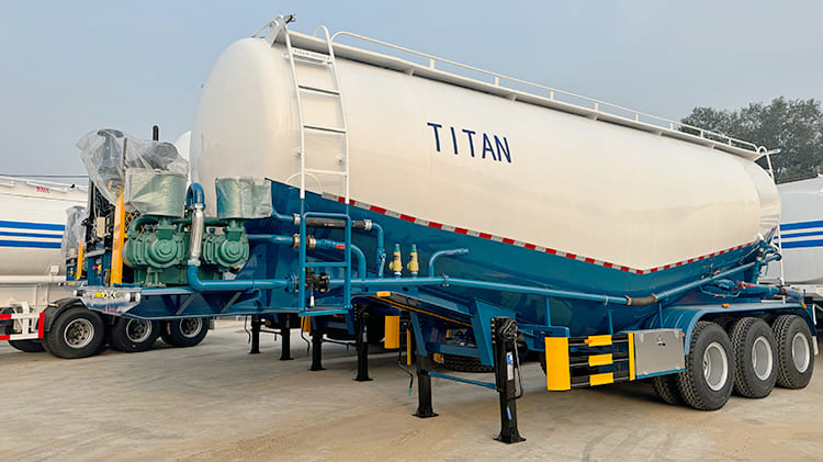 TITAN Pneumatic Cement Tanker Semi Trailer for Sale in Lusaka, Zambia-3 Axle 40CBM