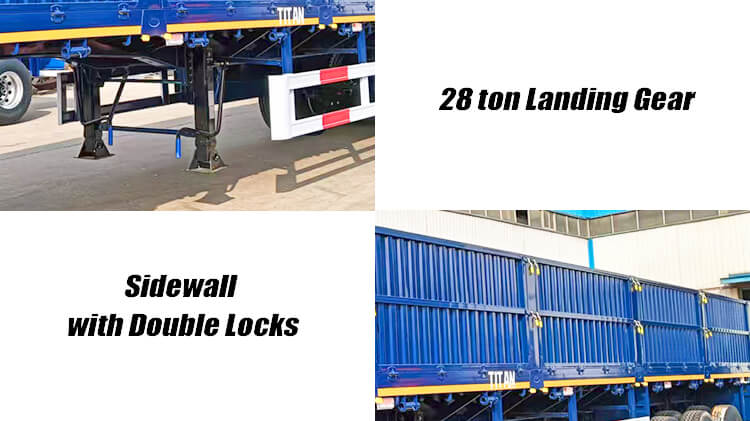 Titan Tri Axle Side Wall Semi Trailer for Sale in Zambia