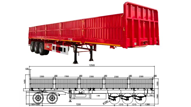 Titan 3 Axle Side Wall Trailer for Sale in Zambia