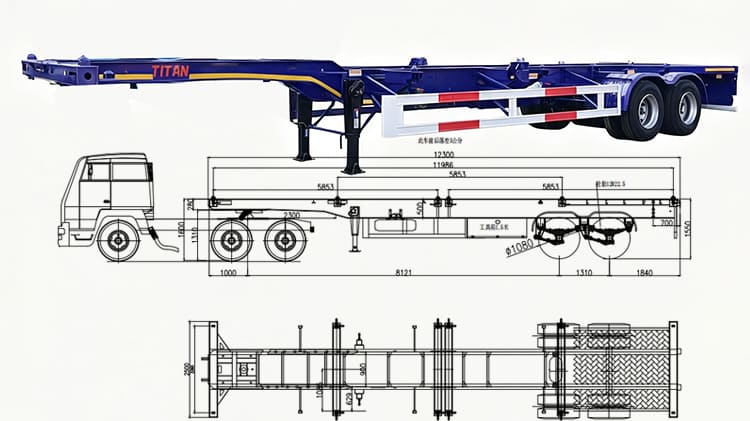TITAN 2 Axle 40ft Skeleton Trailer for Sale in Jamaica
