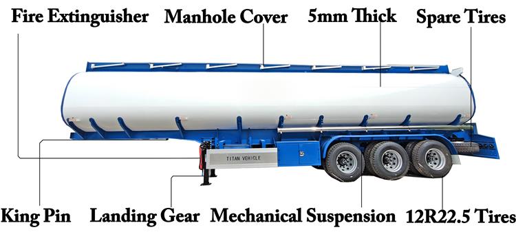 45000 Liters Fuel Tanker Trailer for Sale In Mali