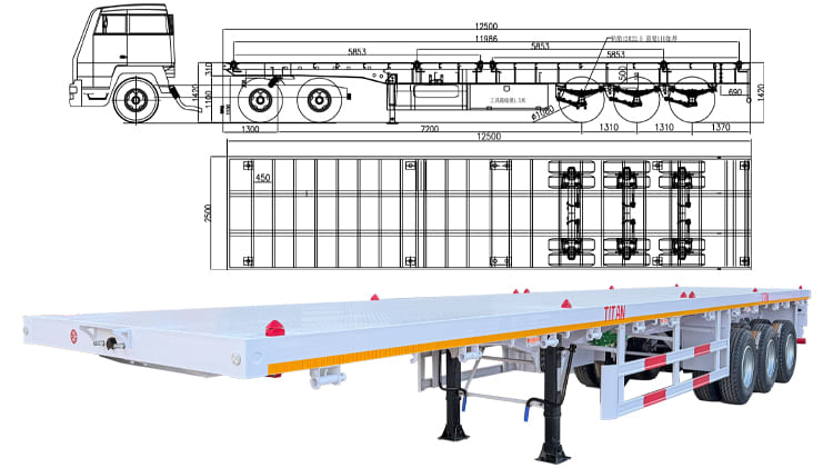 3 Axle Flatbed Trailer for Sale Near Me in Tanzania
