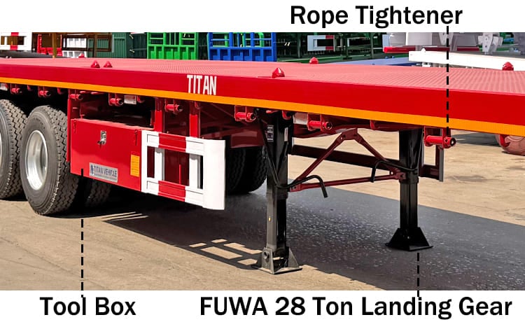 4 Axle 40 Foot Flatbed Trailer Prices for Sale in Tanzania