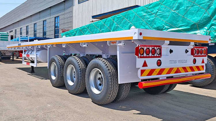 40 Foot 3 Axle Flatbed Semi Trailer for Sale in Tanzania