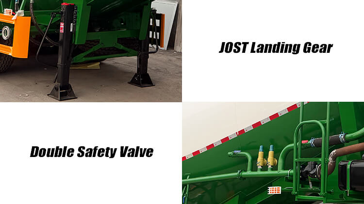 3 Axle 30 cbm Bulk Cement Tank Semi Trailer for Sale in Liberia
