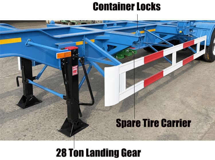 Tri Axle Gooseneck Container Chassis Trailer for Sale in Guam