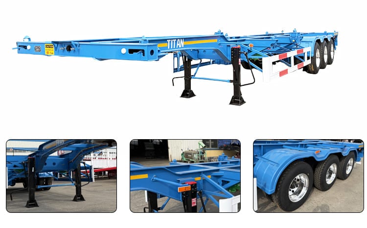 Tri Axle Gooseneck Container Chassis Trailer for Sale in Guam