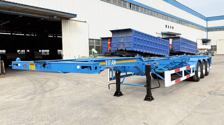 Tri Axle Gooseneck Container Chassis Trailer for Sale in Guam
