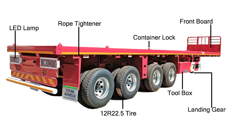 45 48 Ft New Flatbed Trailers Manufacturers For Sale In Tanzania