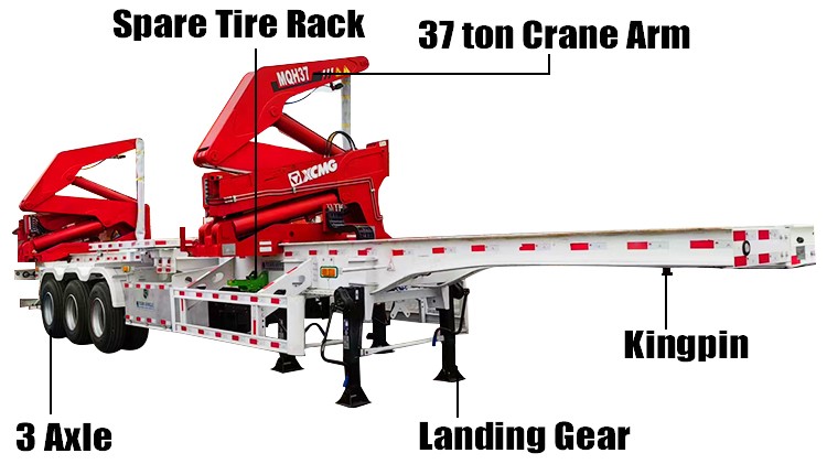 37 ton Container Side Lifter Trailer for Sale in Guyana