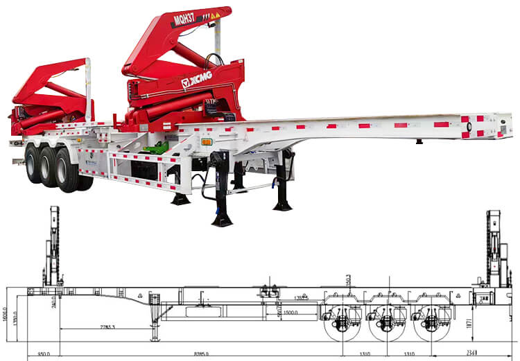 37 ton Container Side Lifter Trailer for Sale in Guyana