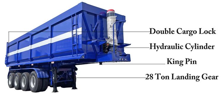 4 Axle Dump Trailer for Sale In Mali