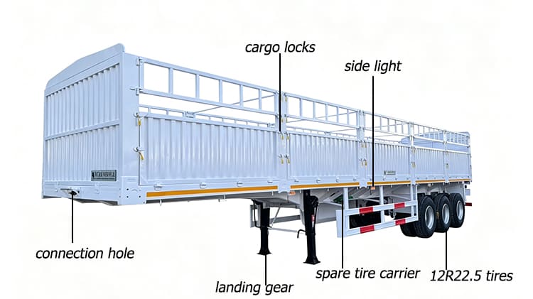 TITAN 60 Tons Fence Stake Trailer for Sale in Senegal