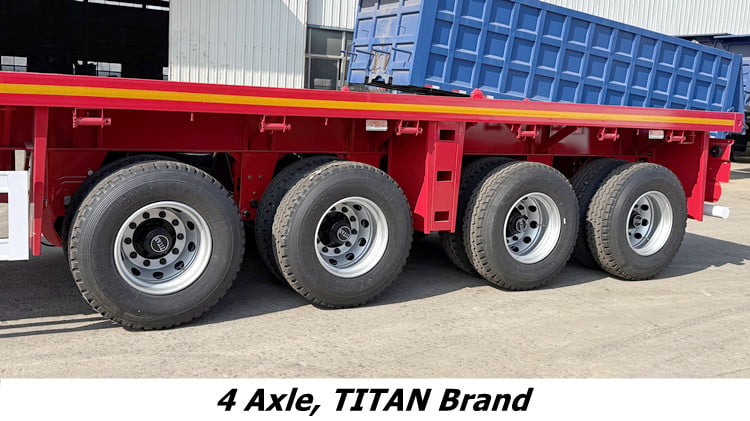 40FT 4 Axle Flatbed Trailer for Sale in Ghana Accra