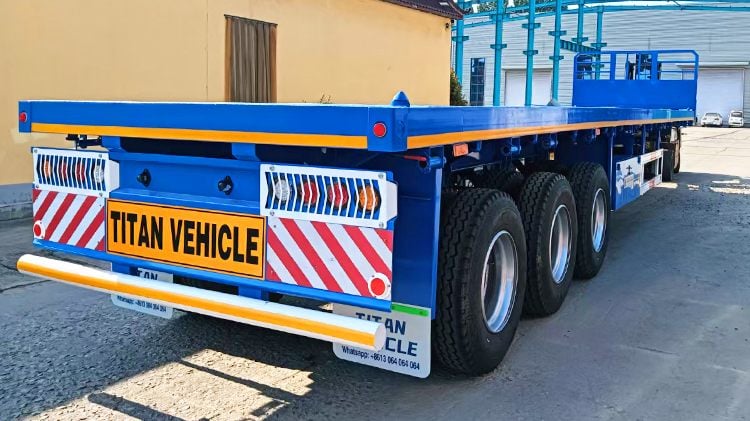 Titan 3 Axle Flatbed Semi Trailer for Sale in Côte d'Ivoire