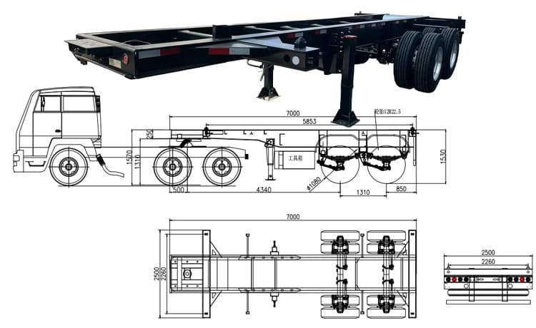 20 Ft Shipping Container Trailer for Sale in Jamaica