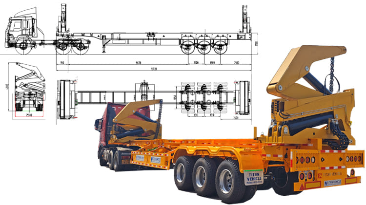 CN Hammar 40 Foot Container Side Loader Trailer For Sale in Guyana