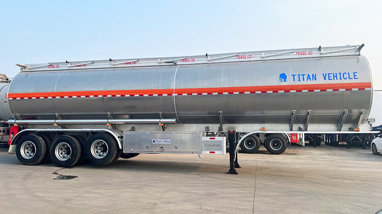 45000 Liters Aluminum Fuel Tanker Trailer for Sale in Tanzania