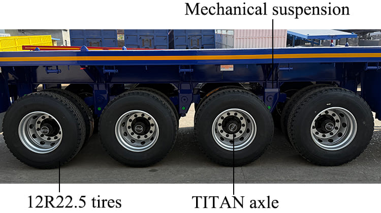 TITAN 4 Axle 40 Foot Flatbed Semi Trailer for Sale in Ghana