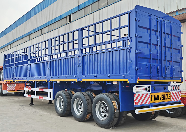 3 Axle 60 Ton Stake Side Semi Trailer for Sale in Sudan