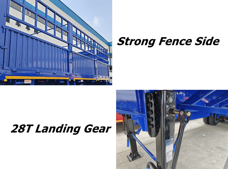 3 Axle 60 Ton Stake Side Semi Trailer for Sale in Sudan