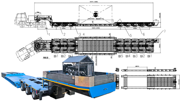Extendable Goldhofer Multi Axle Modular Trailer for Sale in Saudi Arabia