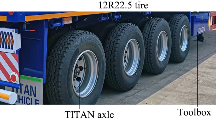 TITAN 4 Axle 12m Flat Deck Trailers for Sale in Tanzania