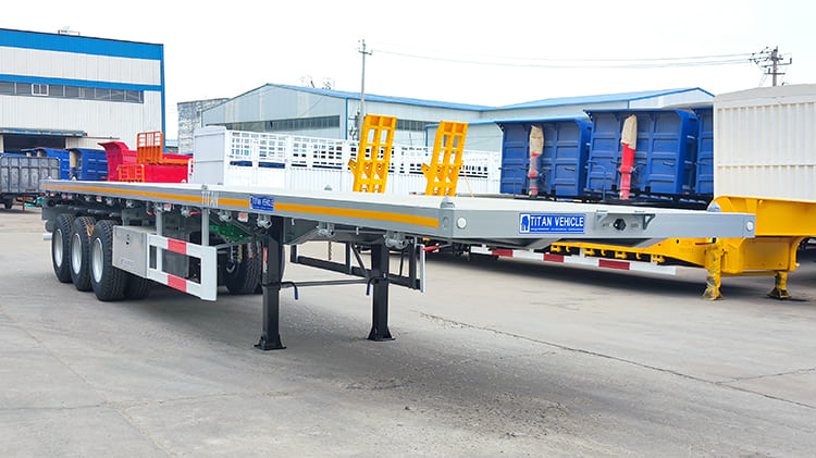 TITAN Heavy Duty Tri Axle Flatbed Trailer for Sale in Ghana